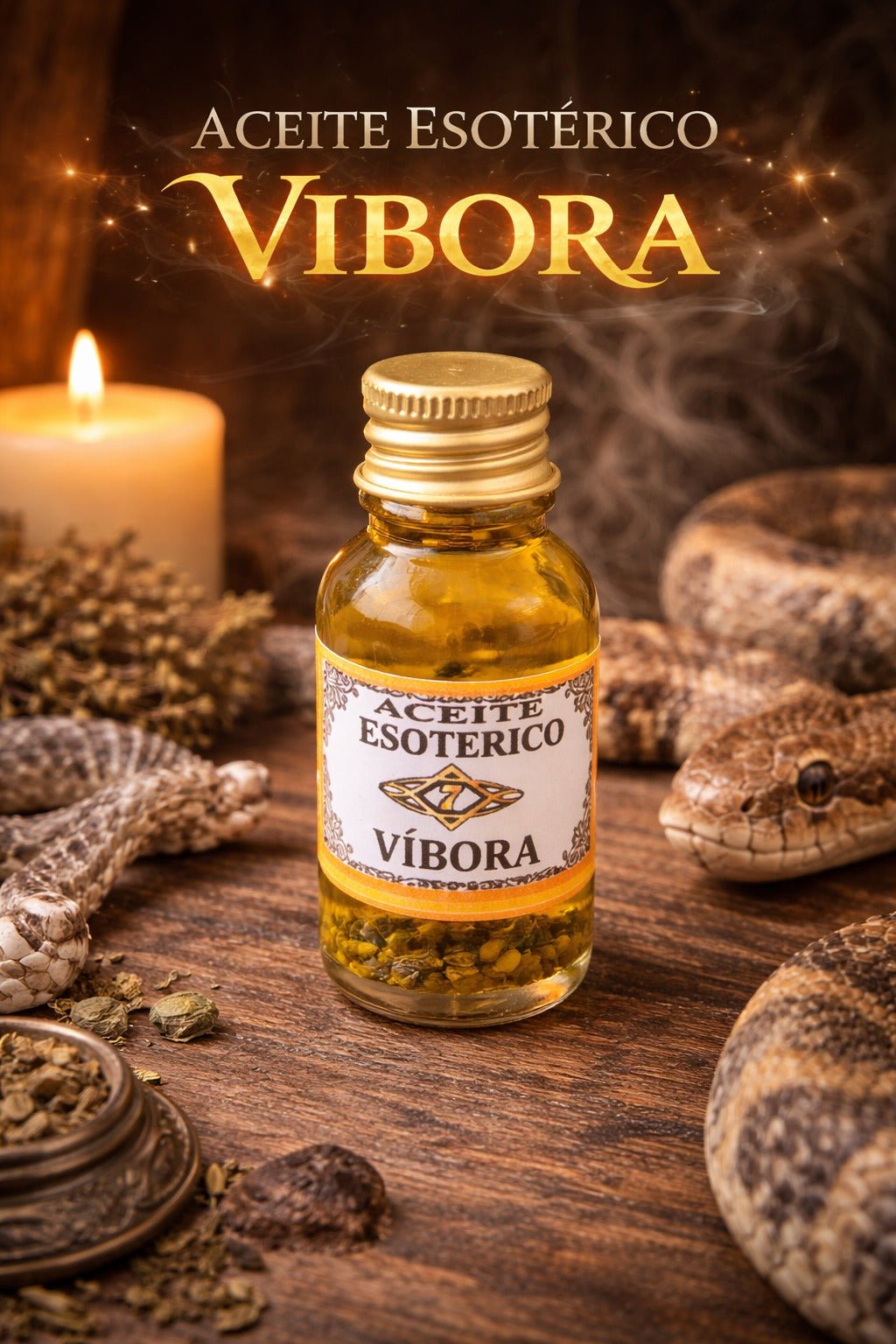Aceite Esotérico Víbora Ritualizado de 7 Llaves - Protección, Corte y Detección de Energías Tóxicas Aceites EsotericosTienda esotérica Málaga - La Tienda de Tata Magic: tienda Esotérica en Málaga
